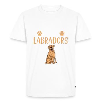 Cadeaux amoureux du Labrador - T-shirt Premium bio Homme - blanc - Devant - Nico (187cm)