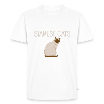 Cadeaux de chat siamois - T-shirt Premium bio Homme - blanc - Devant - Nico (187cm)
