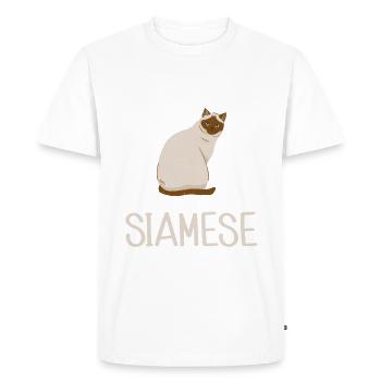 Cadeaux de chat siamois - T-shirt Premium bio Homme - blanc - Devant - Nico (187cm)