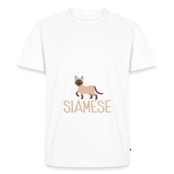 Cadeaux pour chats siamois - T-shirt Premium bio Homme - blanc - Devant - Nico (187cm)