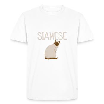 Cadeaux de chat siamois - T-shirt Premium bio Homme - blanc - Devant - Nico (187cm)