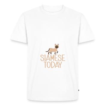 Cadeaux pour chats siamois - T-shirt Premium bio Homme - blanc - Devant - Nico (187cm)