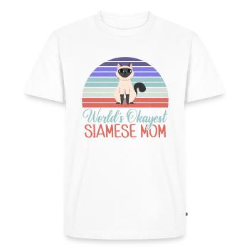Cadeaux de chat siamois - T-shirt Premium bio Homme - blanc - Devant - Nico (187cm)