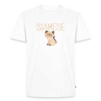 Cadeaux de chat siamois - T-shirt Premium bio Homme - blanc - Devant - Nico (187cm)