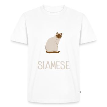 Cadeaux de chat siamois - T-shirt Premium bio Homme - blanc - Devant - Nico (187cm)