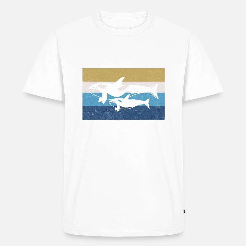 Orca Wal Geschenke - Männer Premium Bio T-Shirt - Weiß