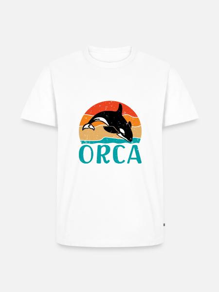 Orca Wal Geschenke - Männer Premium Bio T-Shirt - Weiß