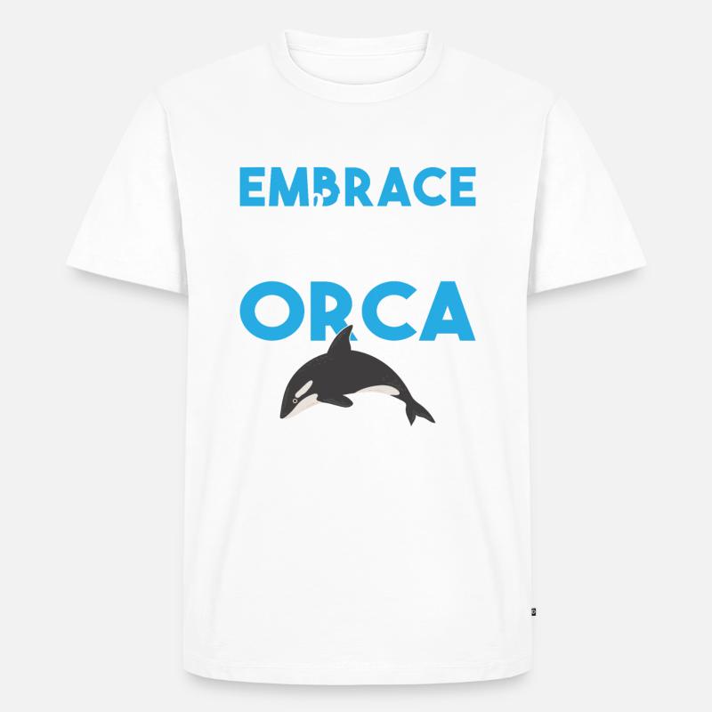 Orca Wal Geschenke - Männer Premium Bio T-Shirt - Weiß