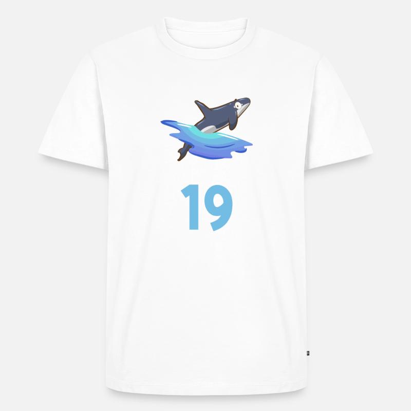 Orca Wal Geschenke - Männer Premium Bio T-Shirt - Weiß