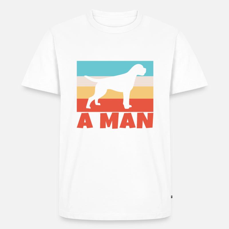 Boxer Hund Geschenke - Männer Premium Bio T-Shirt - Weiß