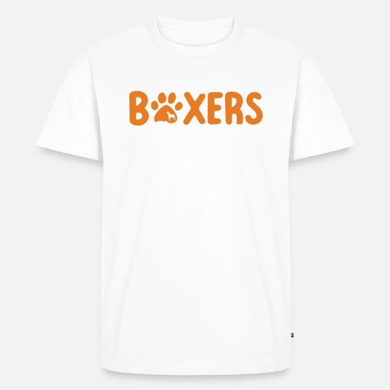 Boxer Hund Geschenke - Männer Premium Bio T-Shirt - Weiß