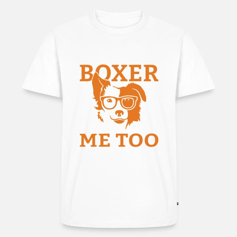 Boxer Hund Geschenke - Männer Premium Bio T-Shirt - Weiß