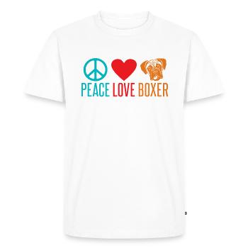 Boxer Dog Gifts - Men's Premium Organic T-Shirt - white - Front - Nico (187cm)
