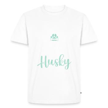 Cadeaux de chien Husky - T-shirt Premium bio Homme - blanc - Devant - Nico (187cm)