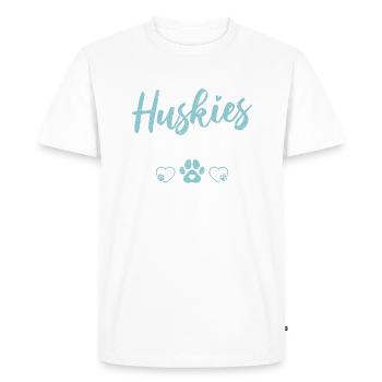 Cadeaux de chien Husky - T-shirt Premium bio Homme - blanc - Devant - Nico (187cm)