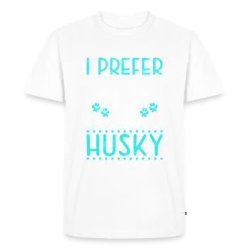 Cadeaux de chien Husky - T-shirt Premium bio Homme - blanc - Devant - Nico (187cm)