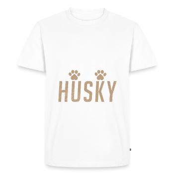 Cadeaux de chien Husky - T-shirt Premium bio Homme - blanc - Devant - Nico (187cm)