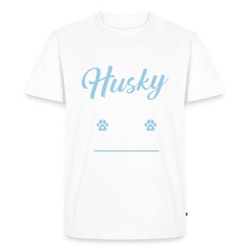 Cadeaux de chien Husky - T-shirt Premium bio Homme - blanc - Devant - Nico (187cm)