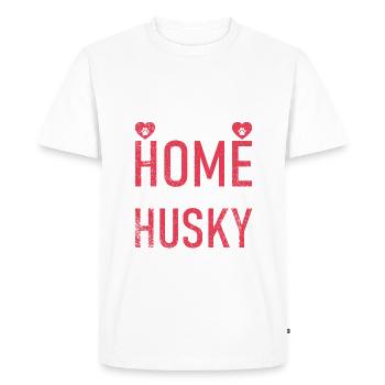 Cadeaux de chien Husky - T-shirt Premium bio Homme - blanc - Devant - Nico (187cm)