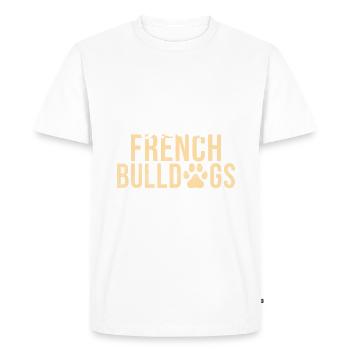 Cadeaux de bouledogue français - T-shirt Premium bio Homme - blanc - Devant - Nico (187cm)