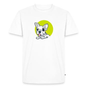Cadeaux de bouledogue français - T-shirt Premium bio Homme - blanc - Devant - Nico (187cm)