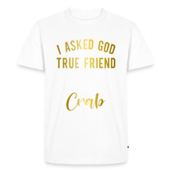 Hermit Crab Gifts - Men's Premium Organic T-Shirt - white - Front - Nico (187cm)