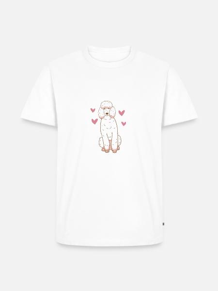 Poodle Gifts - Männer Premium Bio T-Shirt - Weiß