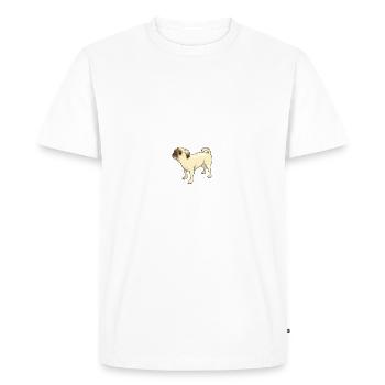 Pug Gifts for Pug Lovers - Men's Premium Organic T-Shirt - white - Front - Nico (187cm)