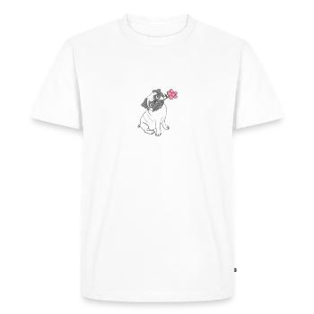 Pug Gifts for Pug Lovers - Men's Premium Organic T-Shirt - white - Front - Nico (187cm)