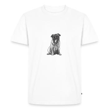 Pug Gifts for Pug Lovers - Men's Premium Organic T-Shirt - white - Front - Nico (187cm)