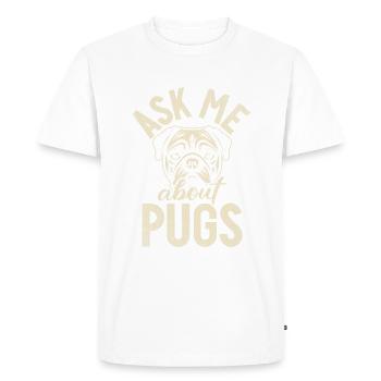Pug Gifts for Pug Lovers - Men's Premium Organic T-Shirt - white - Front - Nico (187cm)