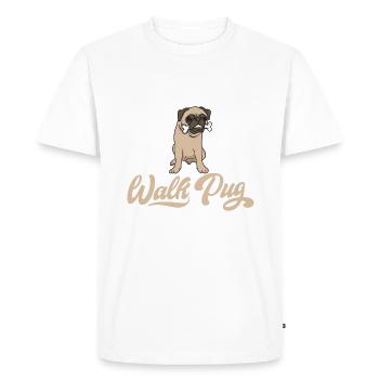 Pug Gifts for Pug Lovers - Men's Premium Organic T-Shirt - white - Front - Nico (187cm)
