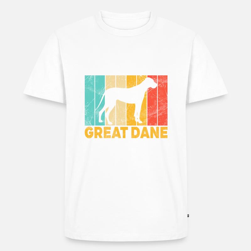 Great Dane Gifts - Männer Premium Bio T-Shirt - Weiß