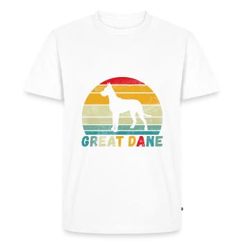 Great Dane Gifts - Men's Premium Organic T-Shirt - white - Front - Nico (187cm)
