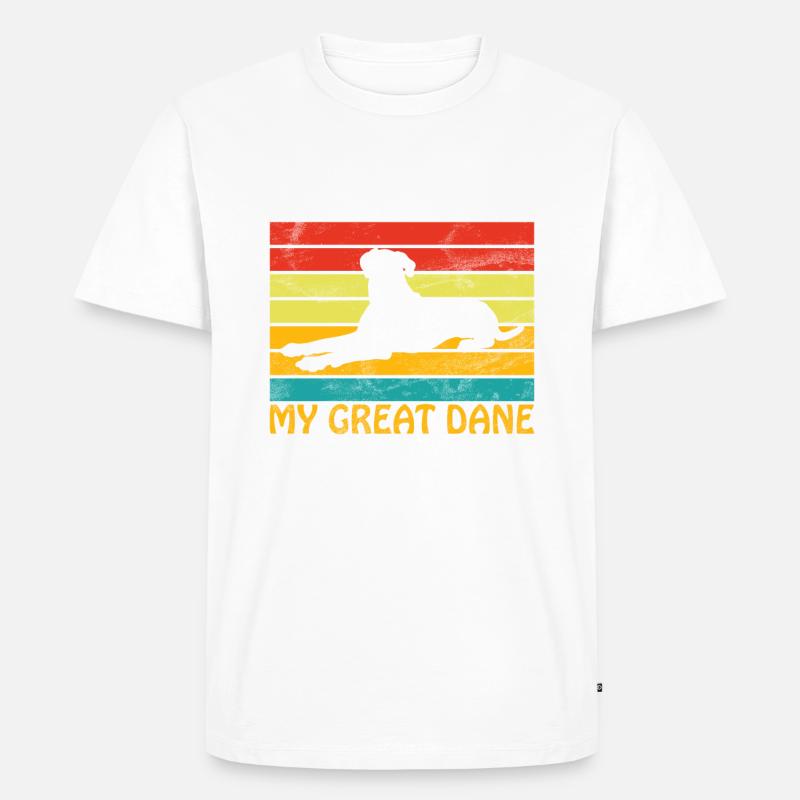 Great Dane Gifts - Männer Premium Bio T-Shirt - Weiß