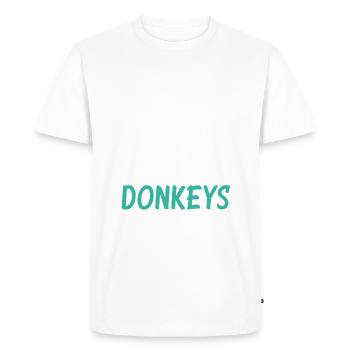 Donkey Lover Gifts - Men's Premium Organic T-Shirt - white - Front - Nico (187cm)