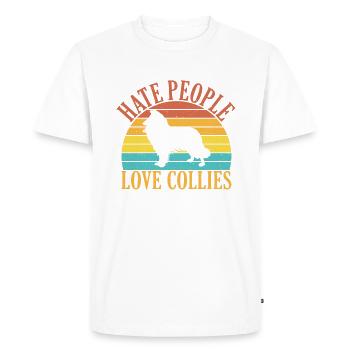 Cadeaux Collie - T-shirt Premium bio Homme - blanc - Devant - Nico (187cm)
