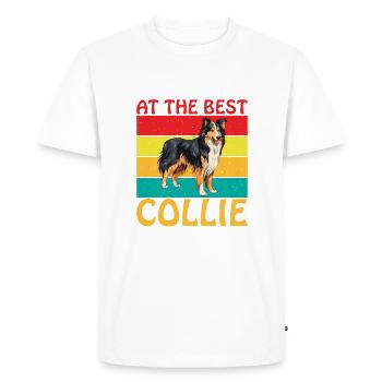 Cadeaux Collie - T-shirt Premium bio Homme - blanc - Devant - Nico (187cm)