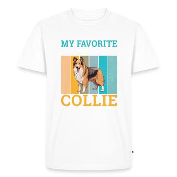 Cadeaux Collie - T-shirt Premium bio Homme - blanc - Devant - Nico (187cm)