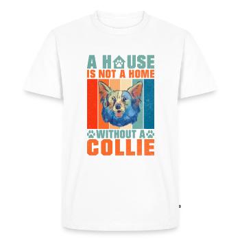 Cadeaux Collie - T-shirt Premium bio Homme - blanc - Devant - Nico (187cm)