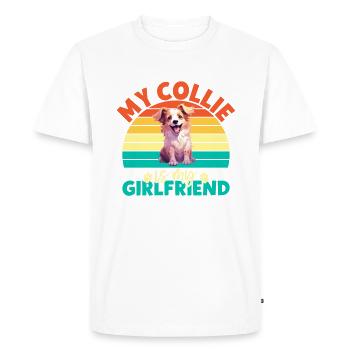 Cadeaux Collie - T-shirt Premium bio Homme - blanc - Devant - Nico (187cm)