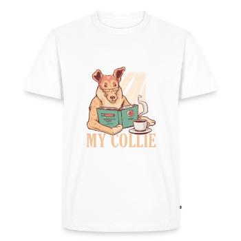 Cadeaux Collie - T-shirt Premium bio Homme - blanc - Devant - Nico (187cm)