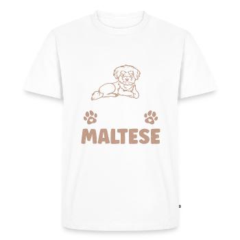 Cadeaux de propriétaire maltais - T-shirt Premium bio Homme - blanc - Devant - Nico (187cm)
