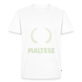 Cadeaux de propriétaire maltais - T-shirt Premium bio Homme - blanc - Devant - Nico (187cm)