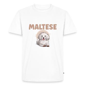 Cadeaux de propriétaire maltais - T-shirt Premium bio Homme - blanc - Devant - Nico (187cm)