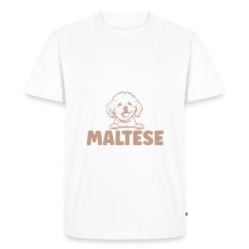 Cadeaux de propriétaire maltais - T-shirt Premium bio Homme - blanc - Devant - Nico (187cm)