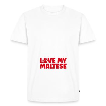 Cadeaux de propriétaire maltais - T-shirt Premium bio Homme - blanc - Devant - Nico (187cm)