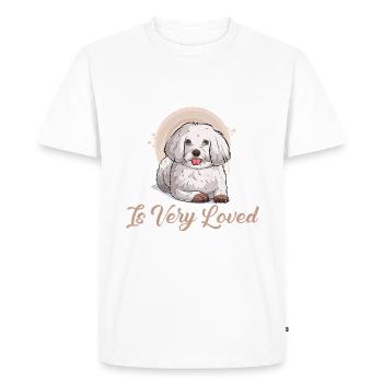 Cadeaux de propriétaire maltais - T-shirt Premium bio Homme - blanc - Devant - Nico (187cm)