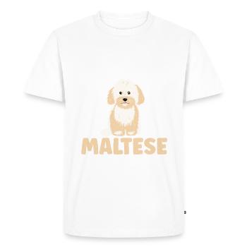 Cadeaux de propriétaire maltais - T-shirt Premium bio Homme - blanc - Devant - Nico (187cm)