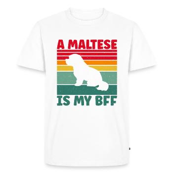 Cadeaux de propriétaire maltais - T-shirt Premium bio Homme - blanc - Devant - Nico (187cm)